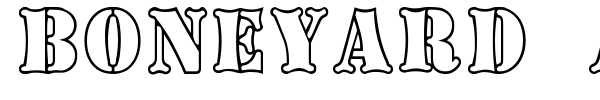 Boneyard Army font preview